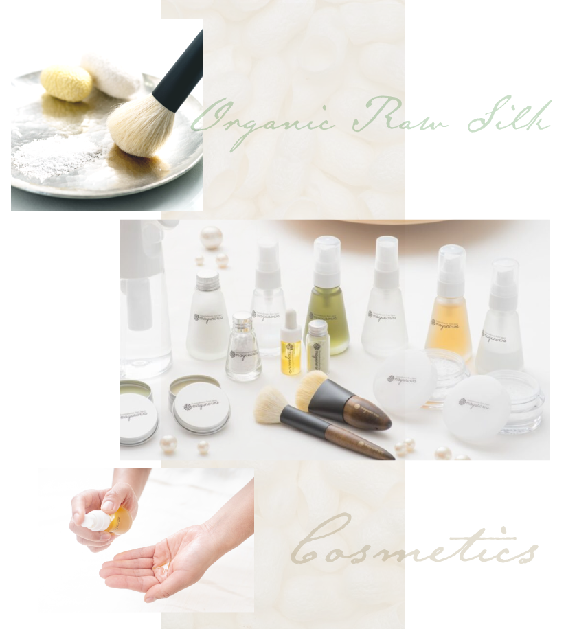 organic raw silk cosmetics